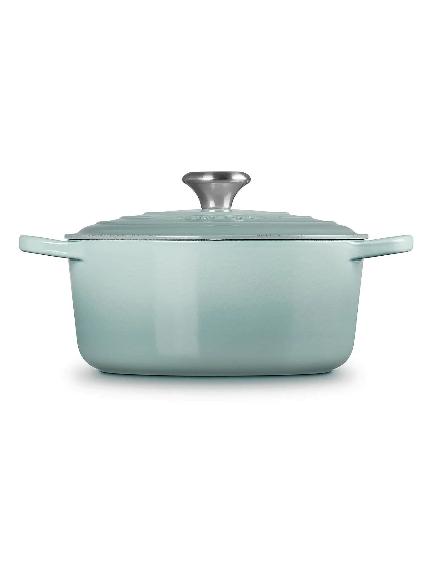 LE CREUSET | Bräter rund "Signature" 24cm/4,2l (Schwarz) | hellgrau